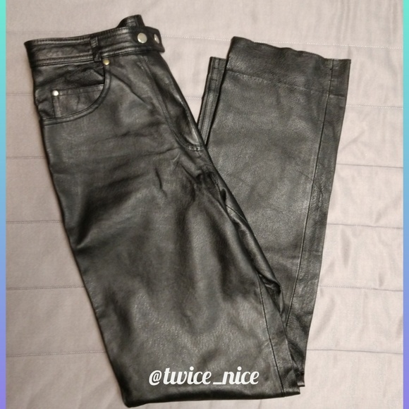 Guide Gear Leather Pants Size 8 Black - Picture 2 of 5